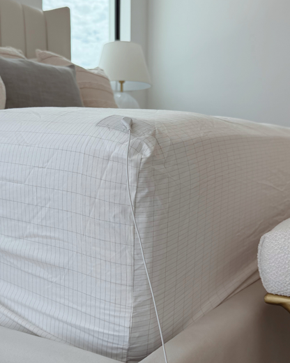 Premium Grounding Fitted Bed Sheet - White