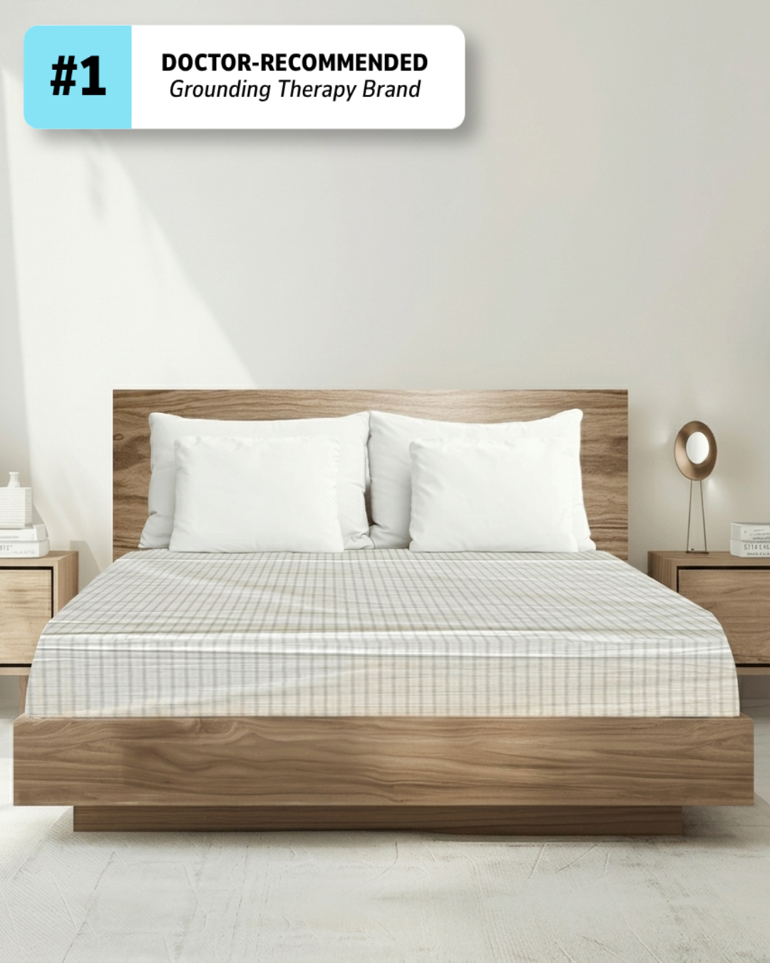 Premium Grounding Fitted Bed Sheet - White