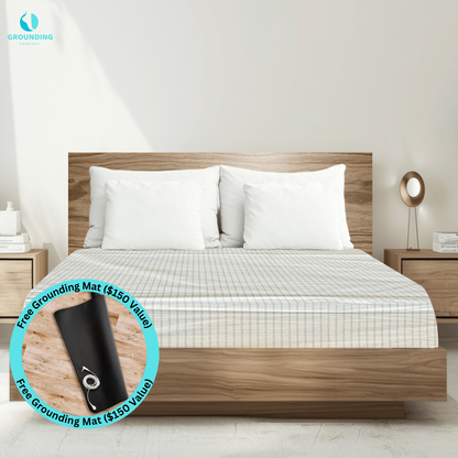 Premium Grounding Fitted Bed Sheet - White