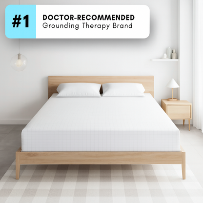 Premium Grounding Fitted Bed Sheet - White