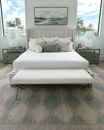 Bamboo Grounding Fitted Bed Sheet - White